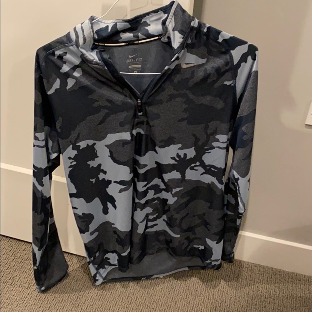 Blue Camo Quarter Zip